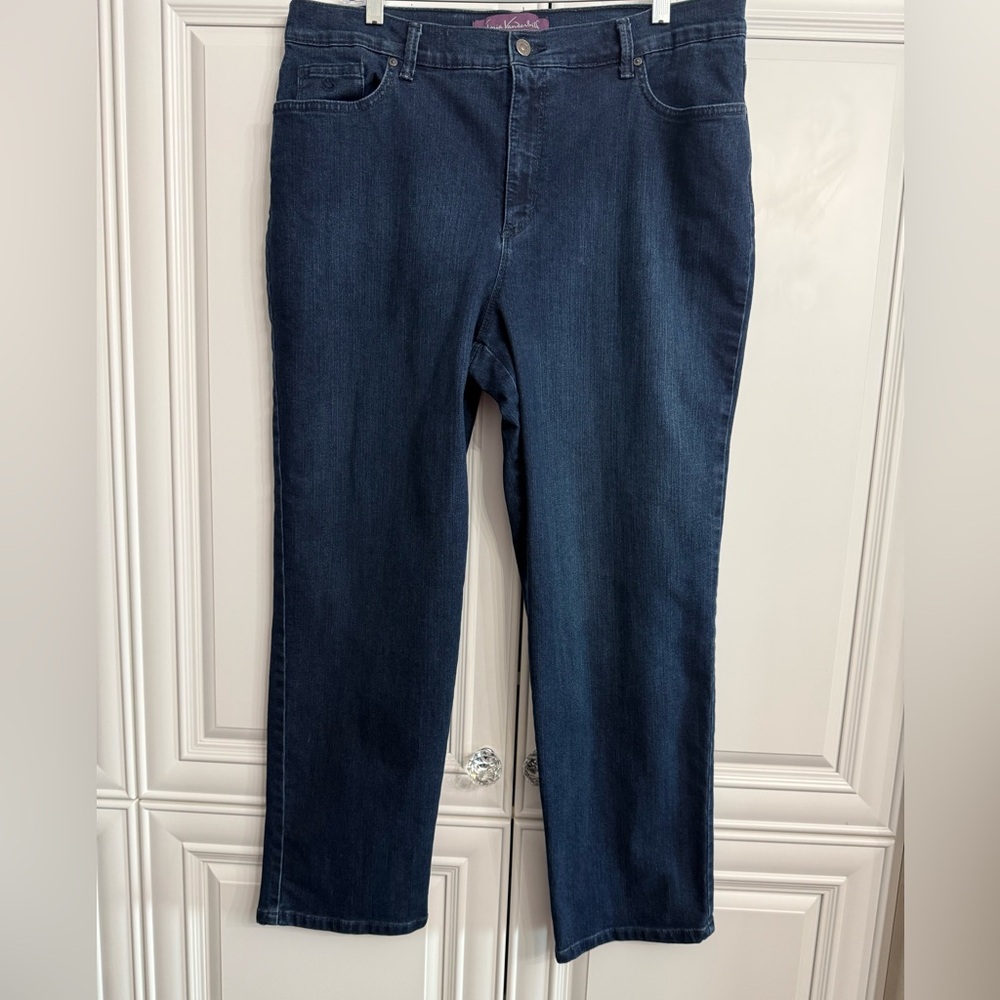 Gloria Vanderbilt Women's Size 18 Short Amanda High Rise Jeans Dark Wash Denim